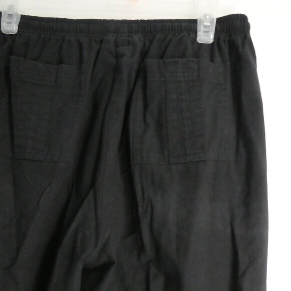CATHY DANIELS | large | 100% Cotton | Black Bermuda - Long Shorts | Pockets - Picture 12 of 16